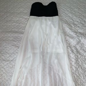Black and white prom dress
